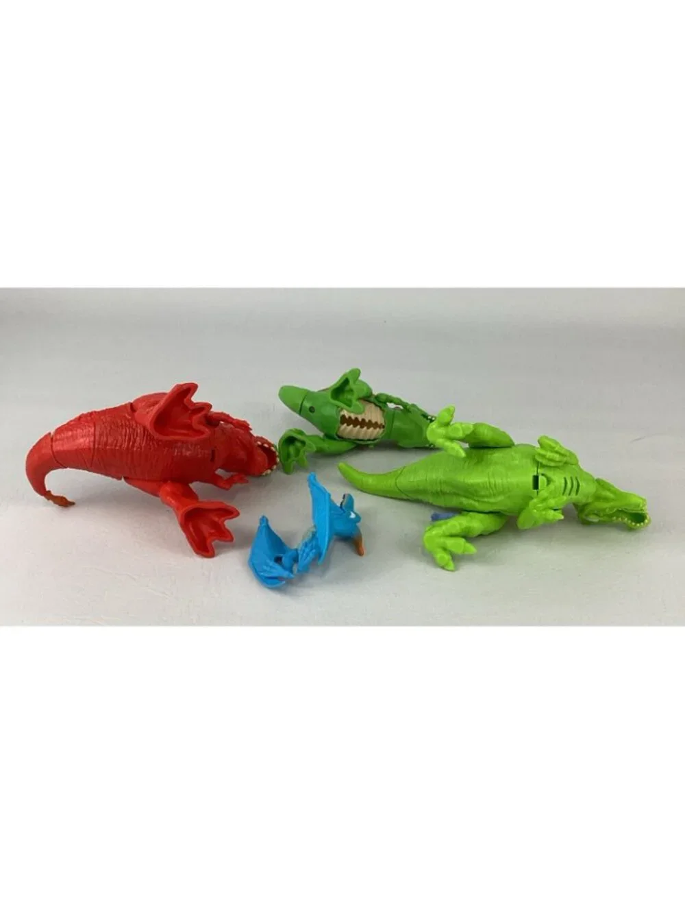 Zuru Smashers Mega Light Up Dinosaur Figure Bundle Lot Launcher Pterodactyl Tour